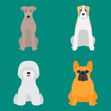 Komik karikatür köpek karakteri ekmek karikatür köpek dostu sevimli köpek vektör çizim.