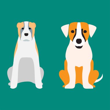 Komik karikatür köpek karakteri ekmek karikatür köpek dostu sevimli köpek vektör çizim.