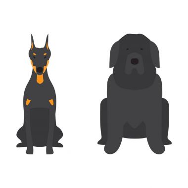 Komik karikatür köpek karakteri ekmek karikatür köpek dostu sevimli köpek vektör çizim.