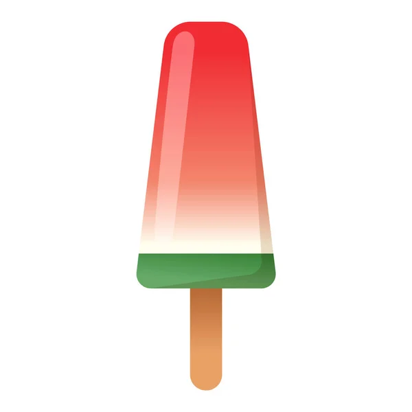 Εικονίδιο εικονογράφηση διάνυσμα Παγωτό καρπούζι απομονωθεί καρτούν επιδόρπιο γλυκό κρύα σνακ βανίλια νόστιμο κατεψυγμένα γλυκά γεύση νόστιμα μπαρ κόμμα φρούτα — Διανυσματικό Αρχείο