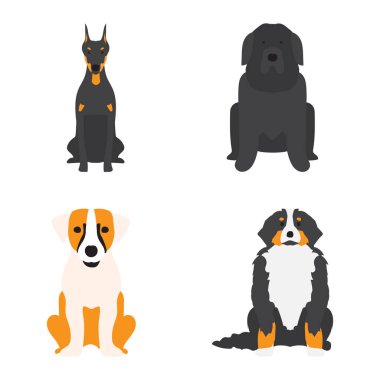 Komik karikatür köpek karakteri ekmek karikatür köpek dostu sevimli köpek vektör çizim.