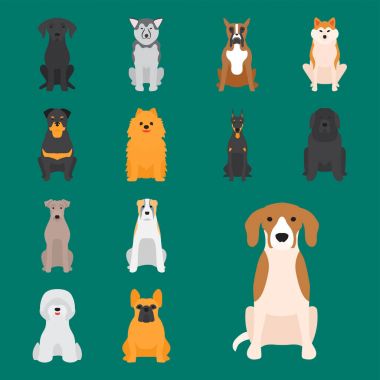 Komik karikatür köpek karakteri ekmek karikatür köpek dostu sevimli köpek vektör çizim.