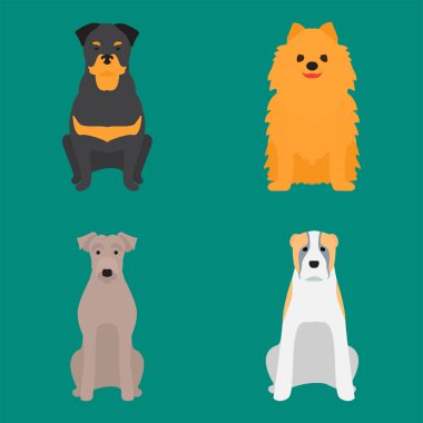 Komik karikatür köpek karakteri ekmek karikatür köpek dostu sevimli köpek vektör çizim.