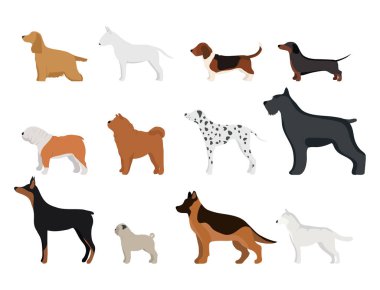 Komik karikatür köpek karakteri ekmek karikatür tarzı vektör çizim.