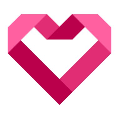 Kalp şekli vektör simgesi basit kırmızı Sevgililer sembol sevgi işareti romantik vektör çizim