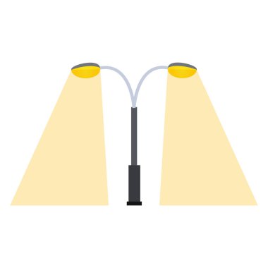 Sokak lambası siluet retro nesne Elektrik Sanayi vintage düz klasik gece ekipman vektör