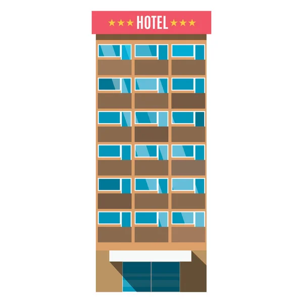 Otel Oda Servisi resort iş tatil daire mimari vektör çizim — Stok Vektör