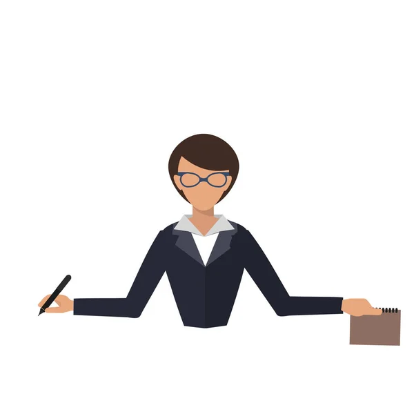 Entreprise femme bureau travail stress travail vecteur illustration personne gestionnaire caractère — Image vectorielle