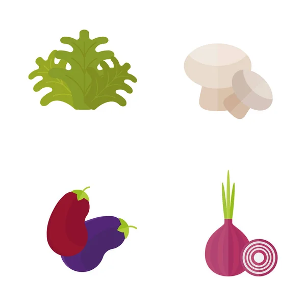 Vegan food natureza restaurante fruta vegetariano dieta saudável vetor vegetal ilustração isolado no branco — Vetor de Stock