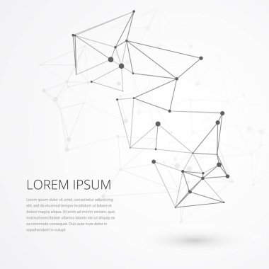 Arka plan grafik dijital hattı renkli modern sanat geometrik dalga hareket kızdırma vektör çizim.