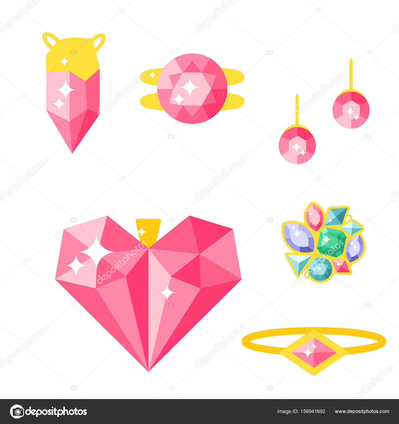ベクトル ジュエリー アイテム金エレガンス宝石貴重な