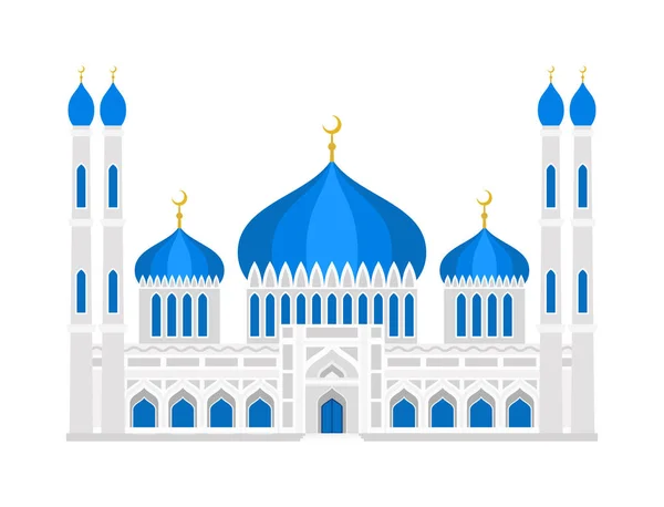 伝統的なカトリックのイスラム教徒教会聖堂建築ランドマーク観光ベクトル図 — ストックベクタ