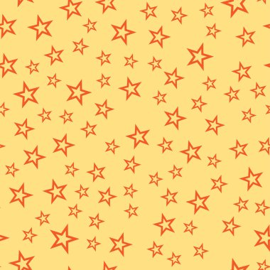 Parlak yıldız tarzı seamless modeli pentagonal Altın Ödülü soyut tasarım doodle gece sanatsal arka plan vektör çizim.