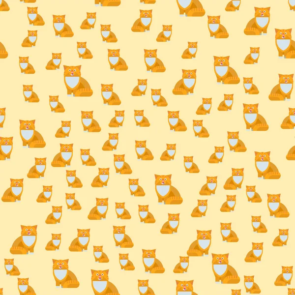 Gatos vector ilustración lindo animal inconsútil patrón divertido decorativo gatito caracteres felino doméstico de moda mascota gatito — Vector de stock