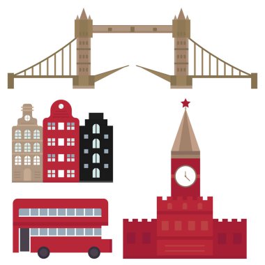 Avrupa seyahat turizm seyahat ünlü sanayi ve euro macera uluslararası vektör çizim.