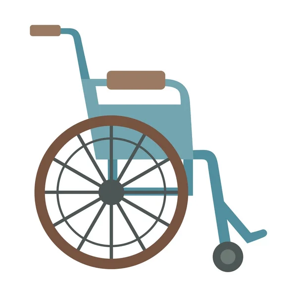 外傷事故車椅子安全ベクトル シルエット漫画フラット スタイル男の健康医療用具 — ストックベクタ