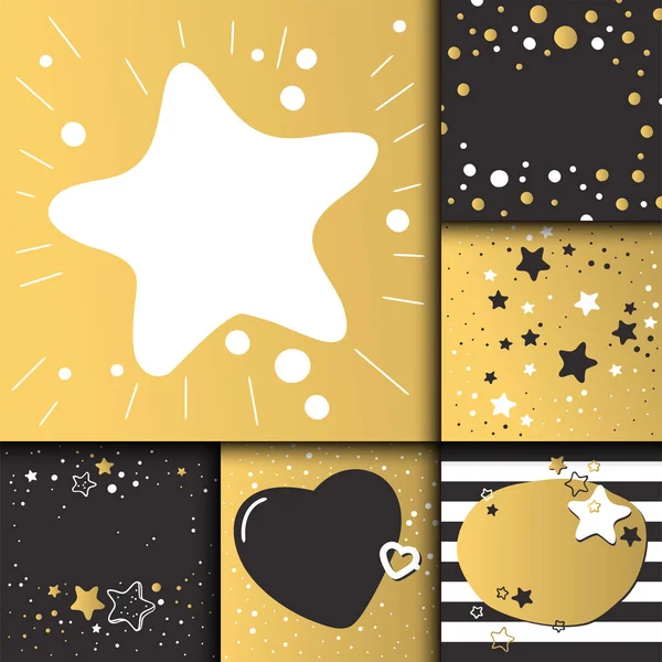 Mooie verjaardag uitnodiging kaart ontwerp goud en zwart kleuren vector groet decoratie. — Stockvector
