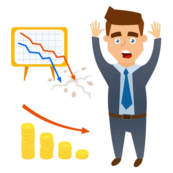 Crisis symbolen concept probleem economie banking bedrijf financiën ontwerp investeringen pictogram vectorillustratie. — Stockvector