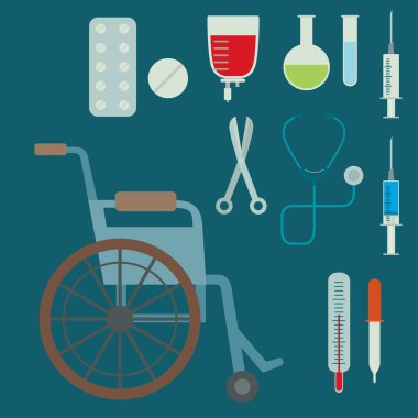 Tıbbi acil durum işareti ilk steril hastane bandaj ambulans doktor vektör çizim çapraz semboller.