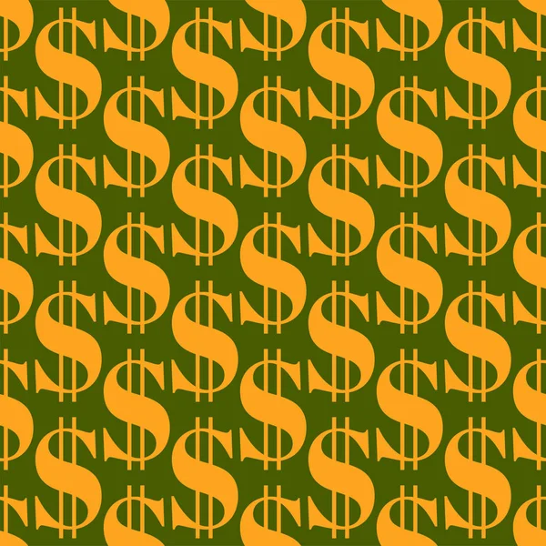 Мультиплікаційна ілюстрація символу доларової валюти Векторний візерунок банківські фінанси бізнес безшовний фон грошей . — стоковий вектор