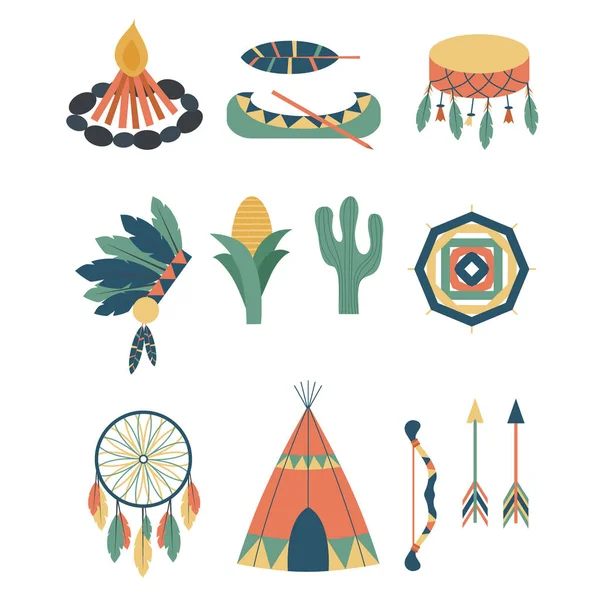 Los indios icono templo ornamento y elemento hinduismo vintage retro personas étnicas herramientas vector ilustración — Archivo Imágenes Vectoriales