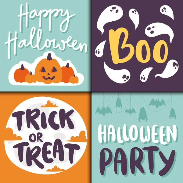 Halloween party feier feiertag broschüre einladungskarten vektor illustration — Stockvektor