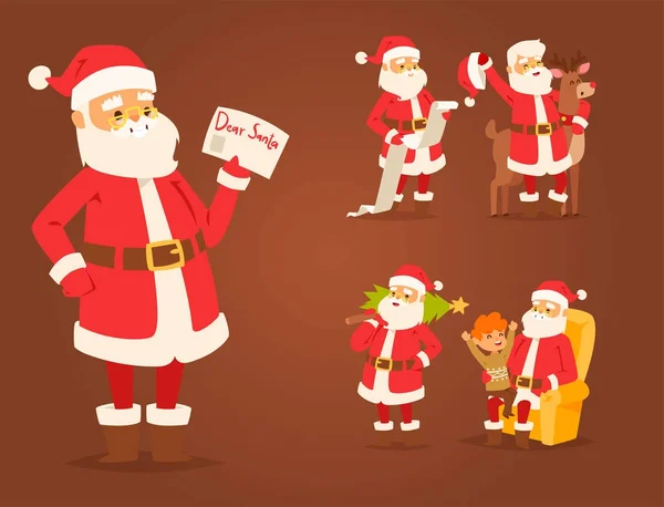 Weihnachten weihnachtsmann vektor illustration. — Stockvektor