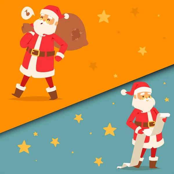 Christmas santa claus vectorillustratie. — Stockvector