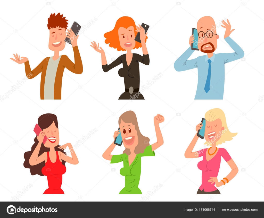 Empresários profissionais de sucesso personagem falando sua ilustração do  vetor do telefone celular Vetor de ©adekvat 171066744, image size:1024x847