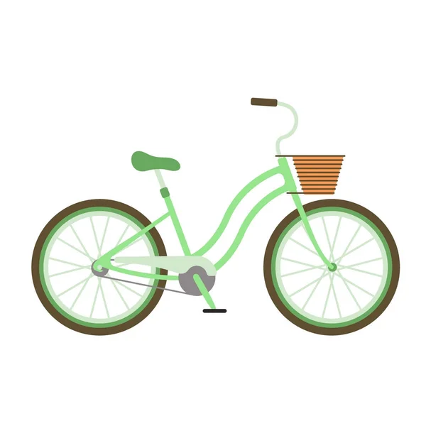 Vector fietsen vintage stijl oude fiets vervoer retro ride voertuig zomer cyclus vervoer illustratie — Stockvector