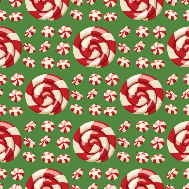 Çizgili Noel nane yemek ve tatlılar tatil dekorasyon xmas tatlı kutlama vektör geleneksel festival kış ev yapımı yemek şekerler.