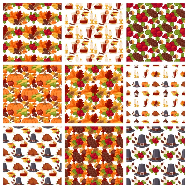 Vektor musim gugur beri pola mulus wallpaper makanan berry vegetarian dengan ilustrasi latar belakang cabang - Stok Vektor