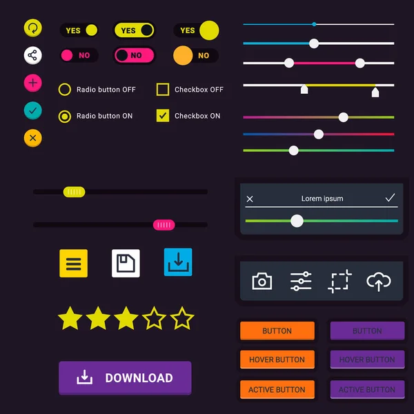 Fortschrittsanzeige herunterladen Fortschritt ui-ux web interface design template file upload vektor illustration — Stockvektor