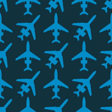 Vektör uçak illüstrasyon Dikişsiz desen arka plan uçak ulaşım seyahat şekilde tasarım yolculuk hız Havacılık.