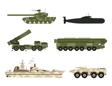 Askeri ordu taşıma TECHNIC vektör savaş tankları sanayi teknik zırh sistemi ordu personeli kamuflaj taşıyıcıları silah illüstrasyon zırhlı.