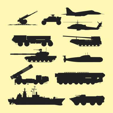 Askeri ordu taşıma TECHNIC vektör savaş tankları sanayi teknik zırh sistemi ordu personeli kamuflaj taşıyıcıları silah illüstrasyon zırhlı.