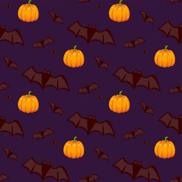 Z halloween dynia Dziękczynienia jesień wektor ilustracja warzyw tło wzór. — Wektor stockowy