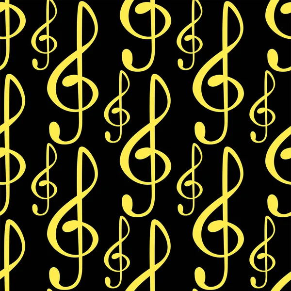 音楽メロディ カラフル ミュージシャン シンボル サウンド メロディー本文オーディオ交響曲のシームレスなパターン背景ベクトル図を書く. — ストックベクタ
