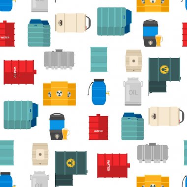 Petrol davul konteyner yakıt varil satır Çelik varil kapasiteli doğal metal bağırsakları Dikişsiz desen arka plan gemi vektör çizim tankları