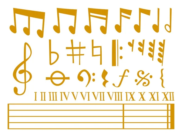 Σημειώσεις μουσική διάνυσμα μελωδία colorfull μουσικός σύμβολα ήχο σημειώσεις μελωδία κείμενο γράφοντας ήχου μουσικός συμφωνική εικόνα — Διανυσματικό Αρχείο