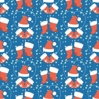 Noel vektör seamless modeli yeni yıl el kart tarzı tatil duvar kağıdı dekorasyon Noel arka plan çizilmiş