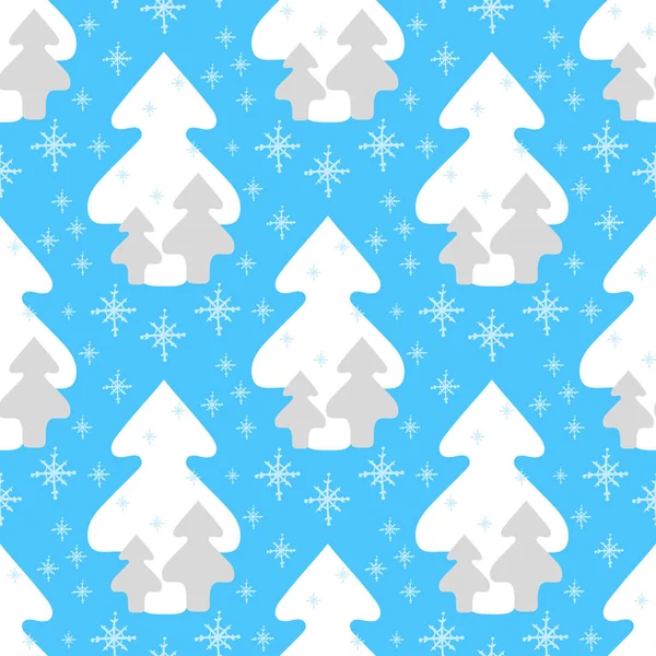 Tall träd pixel grön jul semester nål blad stammen fir växt naturliga sömlösa mönster vektorillustration — Stock vektor