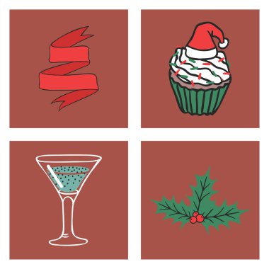 Noel tebrik kartı vektör arka plan afiş tatili xmas el çizmek kutlama yeni yıl broşür illüstrasyon kış.