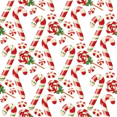 Çizgili Noel nane yemek ve tatlılar tatil dekorasyon xmas tatlı kutlama vektör geleneksel festival kış ev yapımı yemek şekerler.