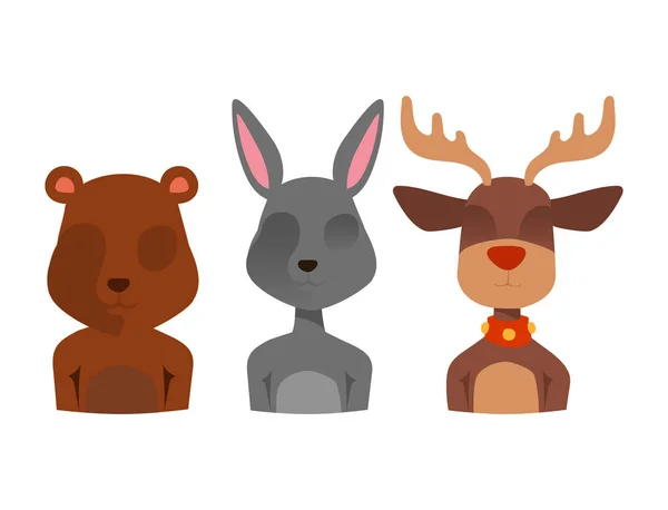 Vánoční sobí vektor znak nový rok ilustrace jeleny zvíře pro Santa Claus — Stockový vektor