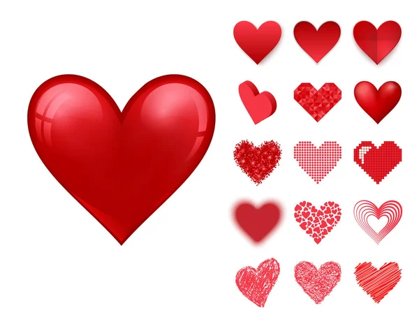 Corazón rojo agudo vector rosa tarjeta de color hermoso celebrar emoticono brillante decoración de arte de vacaciones . — Archivo Imágenes Vectoriales