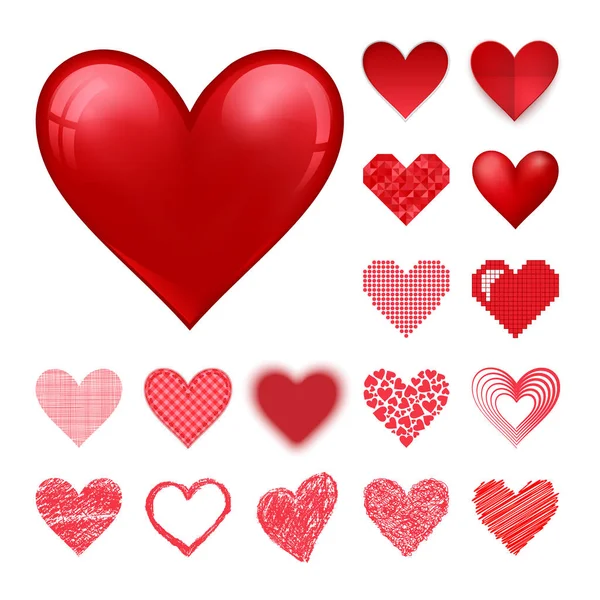 Corazón rojo agudo vector rosa tarjeta de color hermoso celebrar emoticono brillante decoración de arte de vacaciones . — Archivo Imágenes Vectoriales