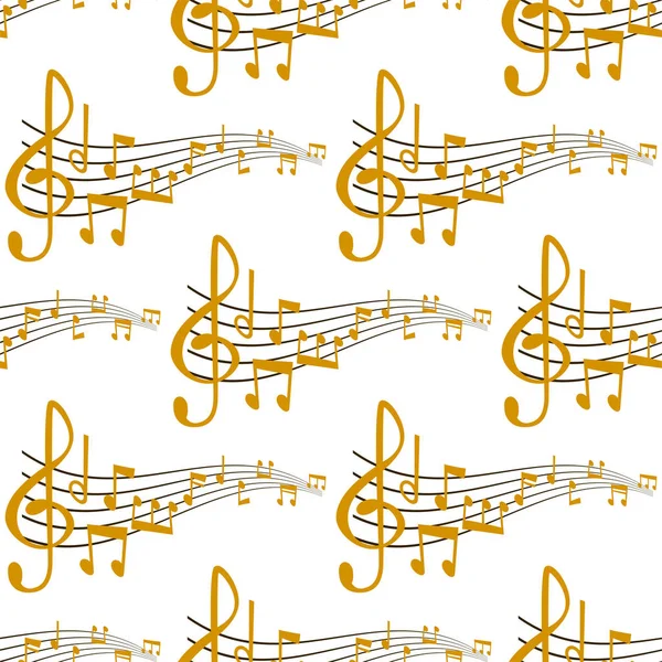Notas música vetor melodia colorido músico símbolos som notas melodia texto escrita áudio músico sinfonia ilustração sem costura padrão fundo — Vetor de Stock