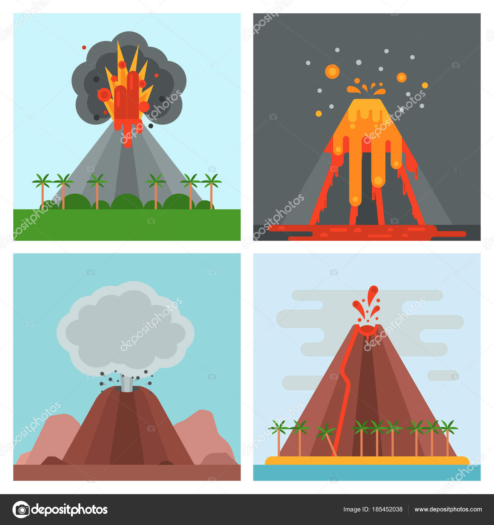 すべての動物の画像 綺麗なイラスト 火山 すべての動物の画像 綺麗なイラスト 火山