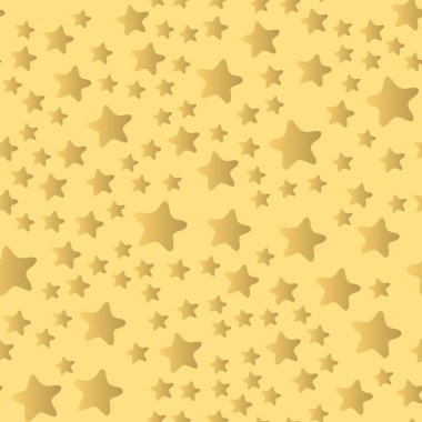 Parlak yıldız tarzı seamless modeli pentagonal Altın Ödülü soyut tasarım doodle gece sanatsal arka plan vektör çizim.